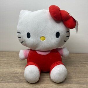 Hello Kitty White & Red Plush Coin Bank NWT